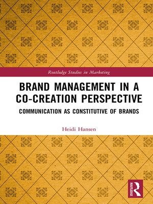 cover image of Brand Management in a Co-Creation Perspective